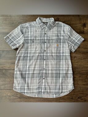 Carhartt Men's Rugged Flex Relaxed Fit - Large - Short Sleeve Plaid Collar Shirt